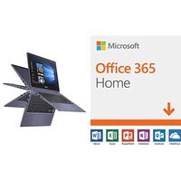 ASUS VivoBook Flip Thin and Light 2-in-1 Laptop - 11.6" HD Touchscreen, Intel Dual-Core Celeron N3350 CPU, 4GB RAM, 64GB eMMC Storage with Microsoft Office 365 Home