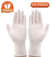 HOUSE DAY 100pcs Protective Disposable Latex Gloves, Food Grade Gloves (Large)