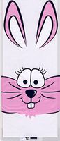 Easter Bunny Rabbit Cottontail Cello Party Favor Treat Bags 3 1/2" x 2 " x 7 1/2" - Pack of 25 (Small)