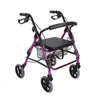 Seniors shopping cart Walking Frame Walking Frames Rollator Convenient Foldable Elderly Walker Shopping Cart Aluminum Alloy Multi-Function Four-Wheeled Walker Walking Aid Trolley Walkers