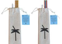 Reusable Stainless Steel Sand Straw 6 Pack Dual Colors - 10% of Profit Supports A Different Sea Animal Whale and Turtle