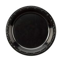 6" Silhouette Plastic Round Plates in Black