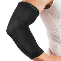 Copper Elbow Compression Sleeve – Size Medium, Unisex - Anti-Inflammatory Fabric for Natural Healing – Pain Relief and Support for Athletes by Earth Therapy