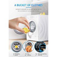 Iulove Laundry Ball Gel 240ML Portable Laundry Gel Bead Capsules Travel Washing Liquid Pod Cleaner Clean Wedding Party Jewelry Accessories Valentines' Day Anniversary Souvenir Gifts for her (Yellow)