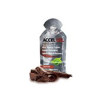 PacificHealth Accel Gel, All Natural Protein-Powered Rapid Energy Gel for Instant Energy During Intense Workouts - Box of 24, 1.3 Ounce Packets (Chocolate w/20mg Caffeine)