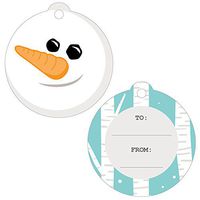 Big Dot of Happiness Let It Snow - Snowman - Holiday and Christmas to and from Favor Gift Tags (Set of 20)