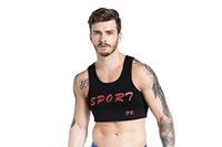 F plus R Mens Neoprene Chest Supports Braces Vest Protective Gear Fitness Sports Injury Prevention and Recovery Black Small
