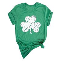 Smoxx Women 's T-Shirts Sweatshirts Cute Letter Print Summer Colorful V Neck Tshirts for St. Patrick's Day Gift