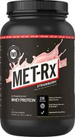 MET-Rx Ultramyosyn Whey Protein Powder, Great for Meal Replacement Shakes, Low Carb, Gluten Free, Strawberry, 2 lbs