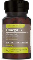 100% Pure Krill Oil - Omega-3s EPA, DHA and Astaxanthin - 1000mg Per Serving, 180 Softgels - Phospholipids - Endurance Products Company
