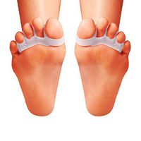 dailymall Unisex Silicone Gel Toe Hallux Valgus Separator Straighteners Bunion Spacers - White
