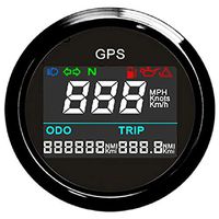 ELING Universal Digital GPS Speedometer Trip Meter Odometer Adjustable for Boat Yacht Motorcycle Car 2" 12V 24V