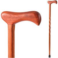 Handcrafted Wood Walking Cane - Made in the USA by Brazos - Twisted Padauk - 37 Inches