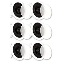 Theater Solutions CS4C in Ceiling Speakers Surround Sound Home Theater 3 Pair Pack 3CS4C