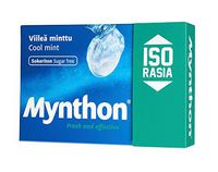 2 Boxes X 85g of Mynthon Viileä Minttu (Cool Mint) - Fresh & Effective - Sugar Free - Pastilles - Lozenges - Dragees - Drops - Candy - Sweets