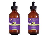 Heavenly C60 Avocado Oil - Organic, Ultra Pure, No Solvent Fullerene Carbon60 - Antioxidant, Energy, Brain Power and Bodybuilding Performance Supplement - 4 Oz / 119 Ml Amber Bottle