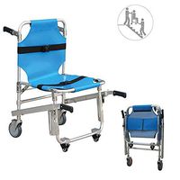 LXT PANDA Stair Chair, Emergency 4 Wheels Ambulance Firefighter Evacuation Medical Transport Chair with Patient Restraint Straps.