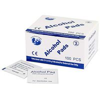 100pcs Alcoholl Prep Pad, Disposable Cleaning Wet Hand Wipes for Glasses,Computers, Cell Phones,Thermometers,Digital Camera, Notebook