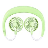 Meidexian888 Hand Sport Fan,Outdoor Sports Fan Mini Silent Hanging Neck Lazy Wearable Fan (Green)