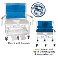 Bariatric Shower/Commode Chair with Swingaway Arms.
