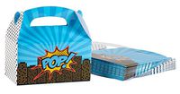 Treat Boxes - 24-Pack Paper Party Favor Boxes, Pop Art Comic Design Goodie Boxes for Birthdays and Events, 2 Dozen Party Gable Boxes, 6 x 3.3 x 3.6 inches