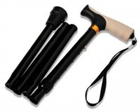 Folding Cane Soft Grip, Tan/Black