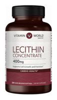Vitamin World Lecithin Concentrate 400mg 250 Rapid Release Softgels