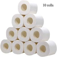 Paper Towels, 4-Layer Toilet Paper Soft & Strong Kitchen Table Rolls Paper Fit a Standard Paper Towel Dispenser 10 Rolls Paper Hand Towels Toilet Napkin Paper