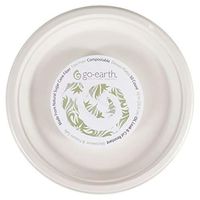 Go Earth Disposable Plates - Eco-Friendly Alternative to Plastic Plates (10 Inch) - Made from All Natural Sugar Cane Fiber, 150 Count