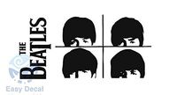 The Beatles Decal Vinyl Sticker|Cars Trucks Vans Walls Laptop|BLACK|5.75 in|CCI375
