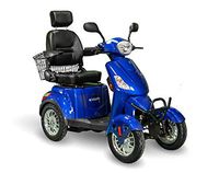 EWheels EW-46 Bariatric 4-Wheel Electric Mobility Scooter Long Range 35 Miles Fast 13mph Weight Capacity 400Lbs - Blue