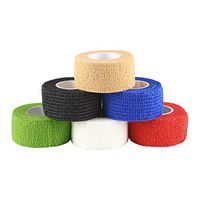 Andux Land 6 Rolls Cohesive Tape Cohesive Bandage Self-Stick Tape Adherent Wrap Random Colors ZZTXBD-01 (2.5cm*4.5m)