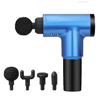 JUMOWA Mini Percussion Massage Gun,Tissue Cordless Massage Gun Deep Relaxation for Athletes,7.4V Simple Handheld Massager with 4 Massage Head 6 Speed Adjustment(No Carrying Case