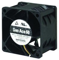 SANYO DENKI - SANACE FANS 9HV0612P1J001 Axial Fan, San Ace 60 Series, 12 V, DC, 60 mm, 38 mm, 68 dBA, 66.4 cu.ft/min