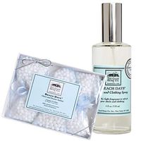 The Good Home Sheet and Clothing Linen Spray 4 oz, Closet & Drawers Scented Sachets 0.5 oz Beach Days, Improves Sleep, Refreshes Clothes and Linen All-Natural Light Aromatic Scented Freshener