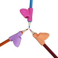 Pencil Grips, Bestpriceam 3PCS/Set Kids Students Silicone Writing Claw Aid Pencils Training Grip Holder Kindergarten Adults Posture Correction Tool, Random Color (Colorful A)