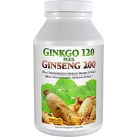 Andrew Lessman Ginkgo 120 Plus Ginseng 200-60 Capsules – Standardized Extract Blend to Support Brain, Memory and Cognitive Function. Adaptogen, Combats Stress and Fatigue. No Additives