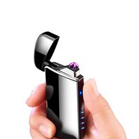 Warrior Tech Sleek USB Rechargeable Flameless Upgraded Dual Arc Plasma Lighter (Black)