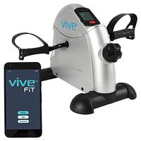 Vive Pedal Exerciser - Stationary Exercise Leg Peddler - Low Impact, Portable Mini Cycle Bike for Under Your Office Desk - Slim Design for Arm or Foot - Small, Sitdown Recumbent Equipment Machine