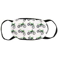 Mouth Cover Motorcycle Green Dirt Bike Colorful Patterned Earloop Face Cover - Adjustable Elastic Band for Camping Painting, Anti Smog Anti-Dust Face and Nose Cover, Half Face Mouth Cover