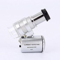 Mini Magnifier 60x Microscope Magnifying with LED UV Light Pocket Magnifier Jeweler Loupe