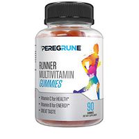 PEREGRUNE Runner Vitamin Gummy: Engineered Multivitamin for Runners | Antioxidants for Health & Recovery | Vitamin B for Running Endurance, Energy | 50% Less Sugar | Great Taste | Gluten Free