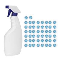 Hlyjoon 1 Set Effervescent Clean Tablets with Sprayer Bottle Pump Bottle for Car Windshield Wash Cleaning Glass Cleaner Sprayer All Purpose Cleaners Housekeeping Cleaning(50 Capsules)