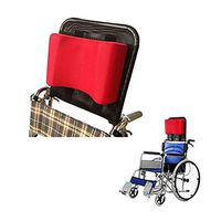 Wheelchair Headrest Neck Support,Adjustable for Any 16 Inch to 20 Inch Wheelchair with Back Handle Tube, Red