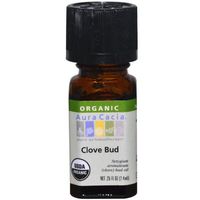 Aura Cacia, Essential Oil Organic Pure Clove Bud, 0.25 Fl Oz