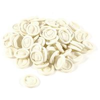 Higere 100pcs Protective One-Off Rubber Latex Finger Cots Fingertips Gloves(Milk White)