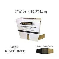 Secure Cord Cable Management System for Carpeted Surfaces, Carpet Cord Cover, Removable and Reusable (82 FT, Taupe)