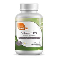 Zahler Vitamin D3 10,000 IU, an All-Natural Supplement Supporting Bone Muscle Teeth and Immune System, Certified Kosher, (120 Count)
