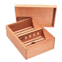 Humidors Cigar 50 Stick Cigar Cedar Cigar Travel Cigar Box Hollow Tray Design Best Gift (Color : Yellow, Size : 112720cm)