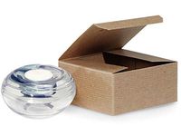 100% Recycled Kraft Gift Boxes - Brown Kraft Gift Boxes 4x4x2" 100% Recycled Varnish Stripe - 1 Pc (2 Packs; 100 Boxes Per Pack) - WRAPS-KG01A